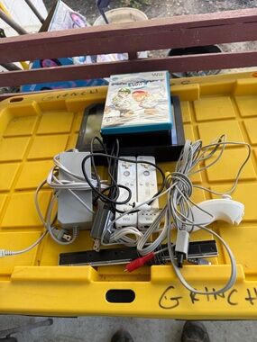 Nintendo Wii Bundle with White Remotes and Black Disc Drive